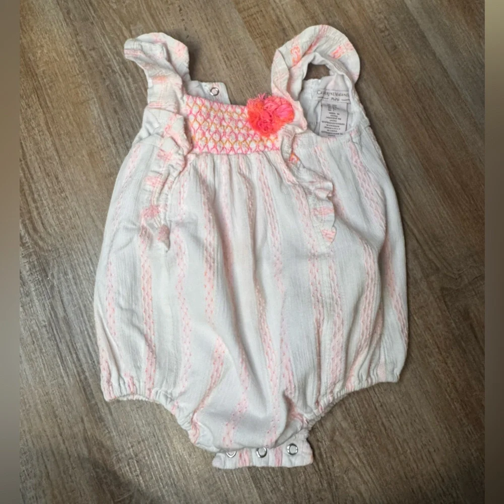 Catherine Malandrino Pink and White Diaper Cover